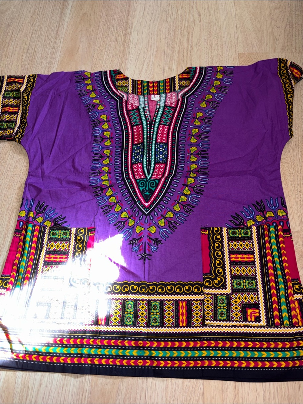 Purple Dashiki-Style Women’s Top